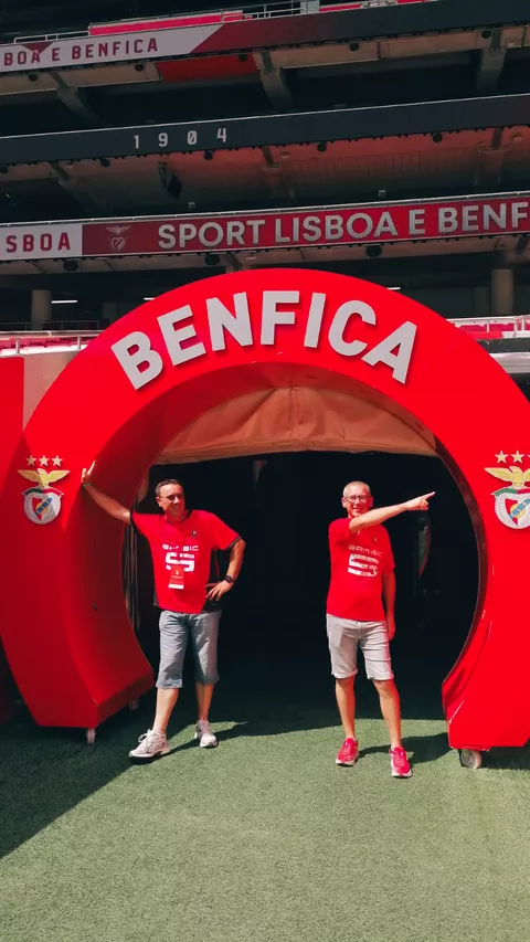 Franck et Dany à L'Estádio da Luz du Benfica (Lisbonne - Portugal)