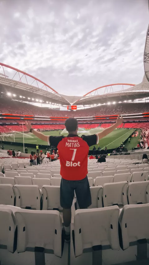 Alban au stade du Benfica (Lisbonne, Portugal)