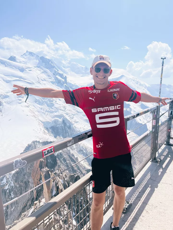 Guillaume à l’Aiguille du Midi (Haute-Savoie)