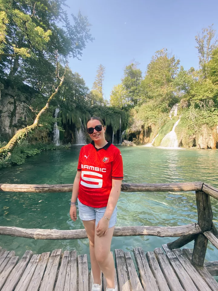 Louise au parc national des lacs de Plitvice (Croatie)