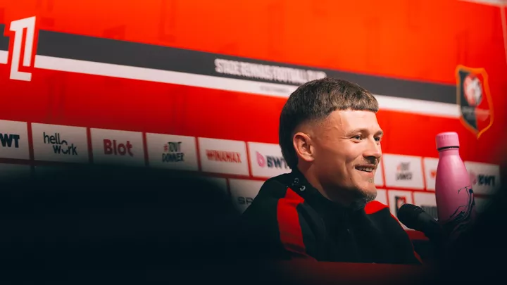 Quentin Merlin en conférence de presse d'avant-match.