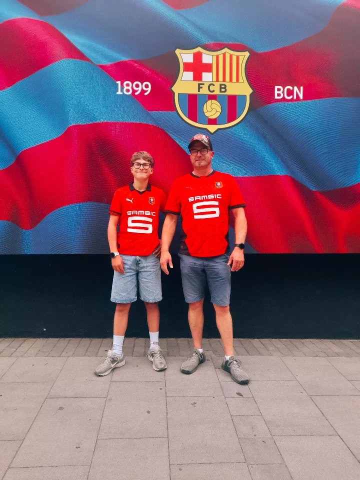 Cédric et Léo au Camp Nou (Barcelone - Espagne)