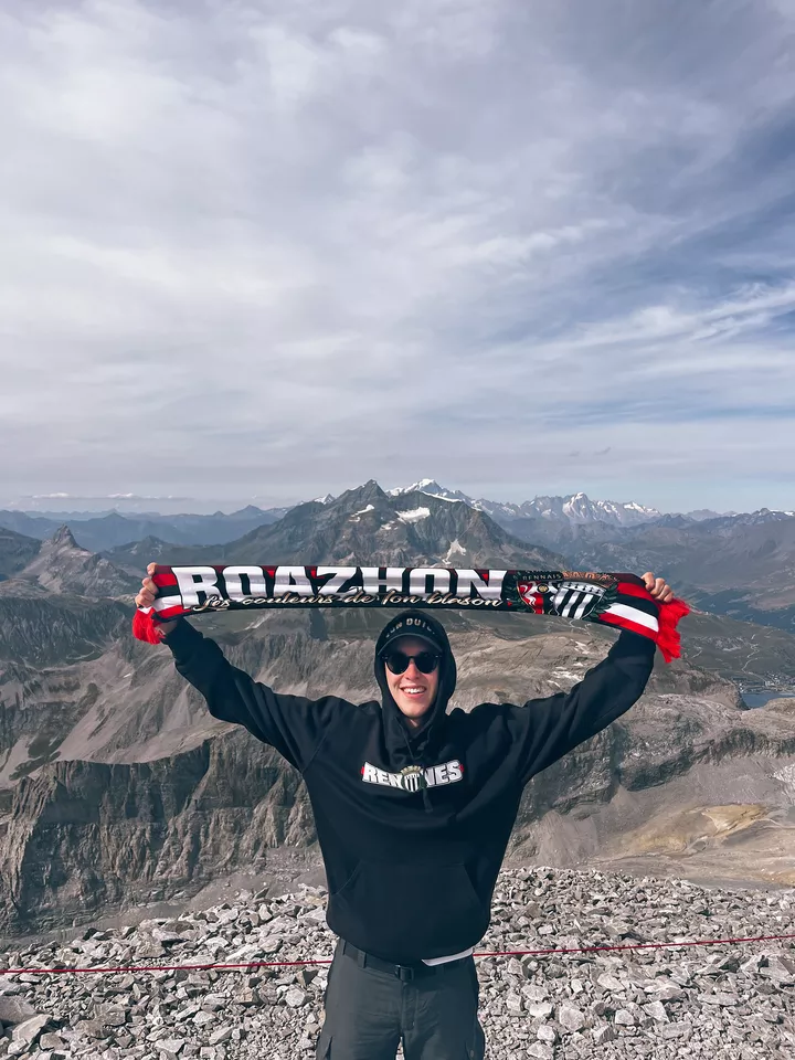 Amaury sur le Glacier de la Grande Motte (Tignes, Savoie)