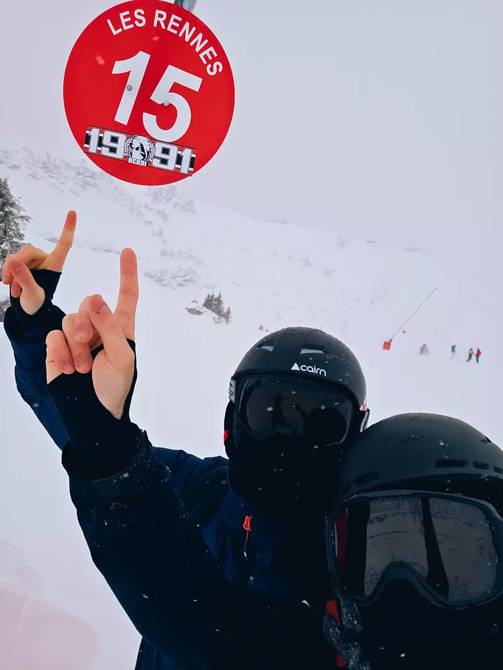 Owen et Nolhan à Avoriaz (Haute-Savoie)