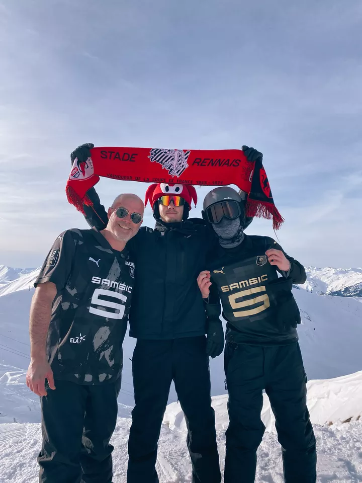 Rodolphe, Jules et Loris à La Plagne (Savoie)