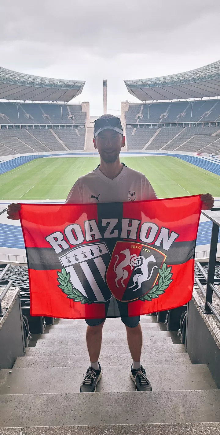 Sébastien au stade olympique de Berlin (Allemagne)