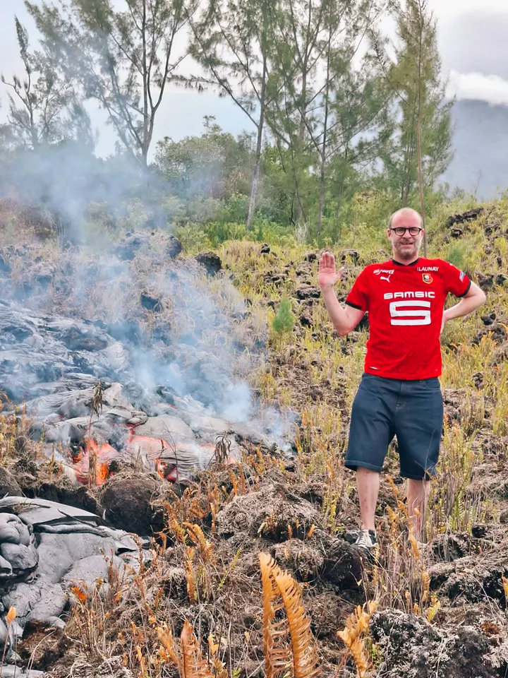 Julien non loin du Piton de la Fournaise (La Réunion)