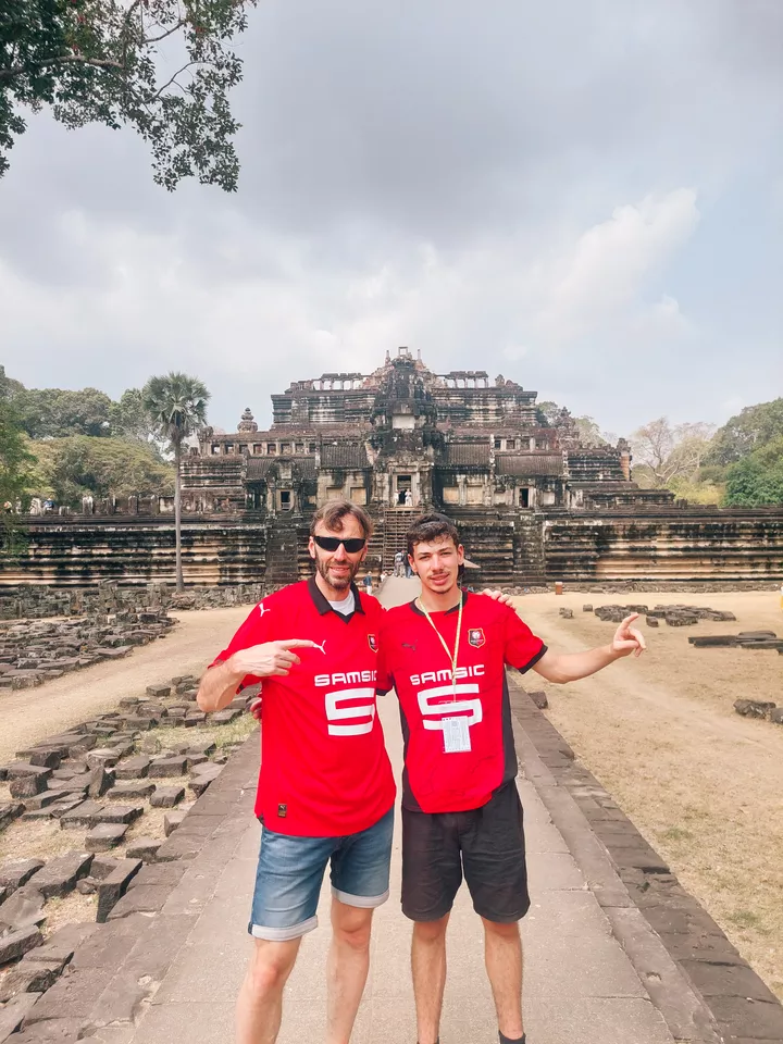 Antoine et Bertrand aux temples d'Angkor (Cambodge)
