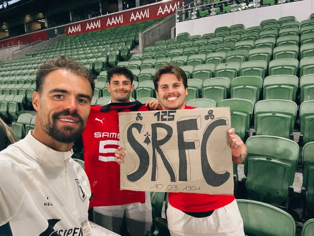 Simon et Gabriel avec Damien Da Silva (Melbourne, Australie)