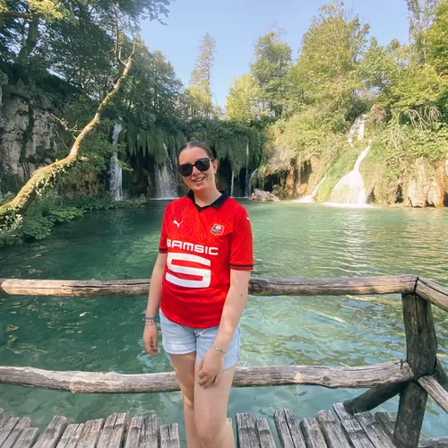 Louise au parc national des lacs de Plitvice (Croatie)