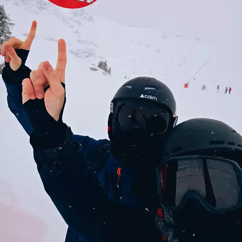 Owen et Nolhan à Avoriaz (Haute-Savoie)